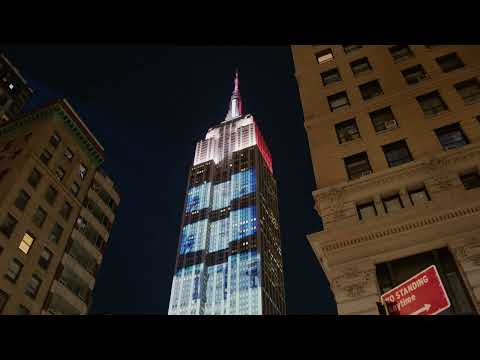 Star Wars dynamic lightshow at the Empire State Building